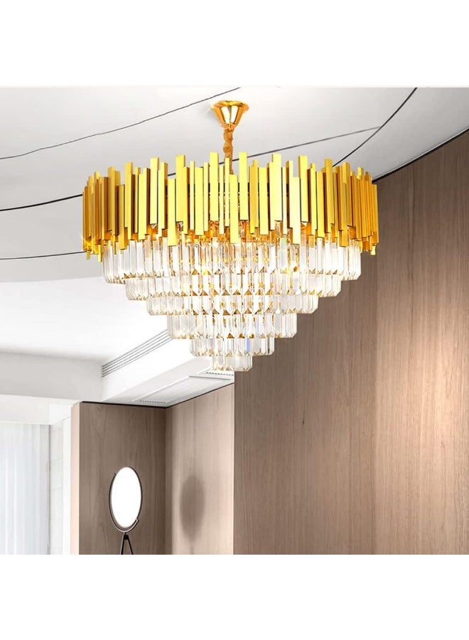 AFN Luxury Crystal Chandelier Ceiling Light with Multi-Layer Design, Elegant Hanging Ceiling Fixture for Living Room Dining Area Bedroom | Ceiling Light, Modern Chandelier - Image 5