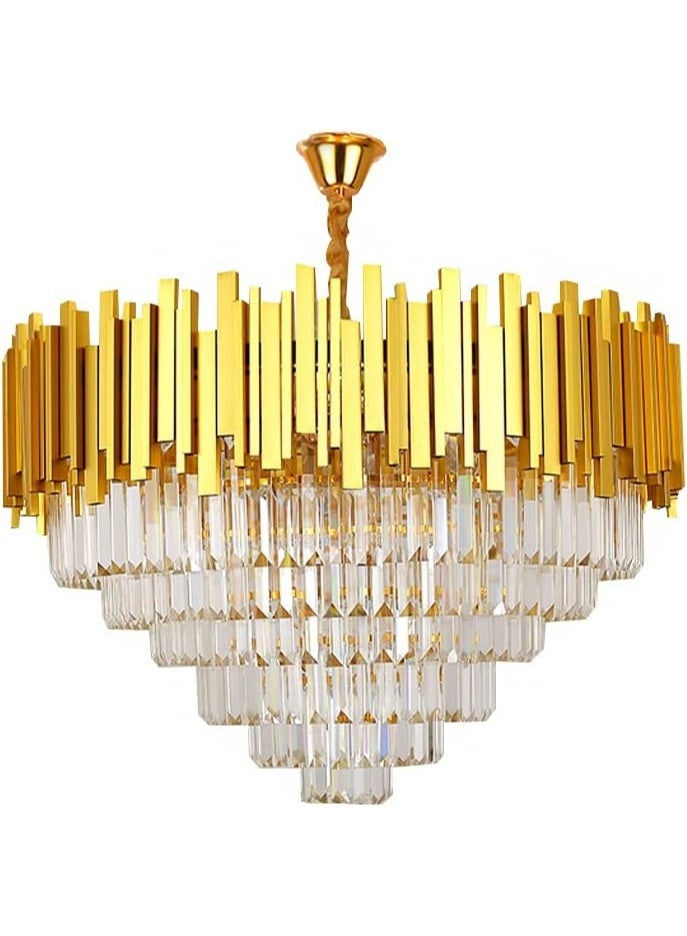 AFN Luxury Crystal Chandelier Ceiling Light with Multi-Layer Design, Elegant Hanging Ceiling Fixture for Living Room Dining Area Bedroom | Ceiling Light, Modern Chandelier - Image 4