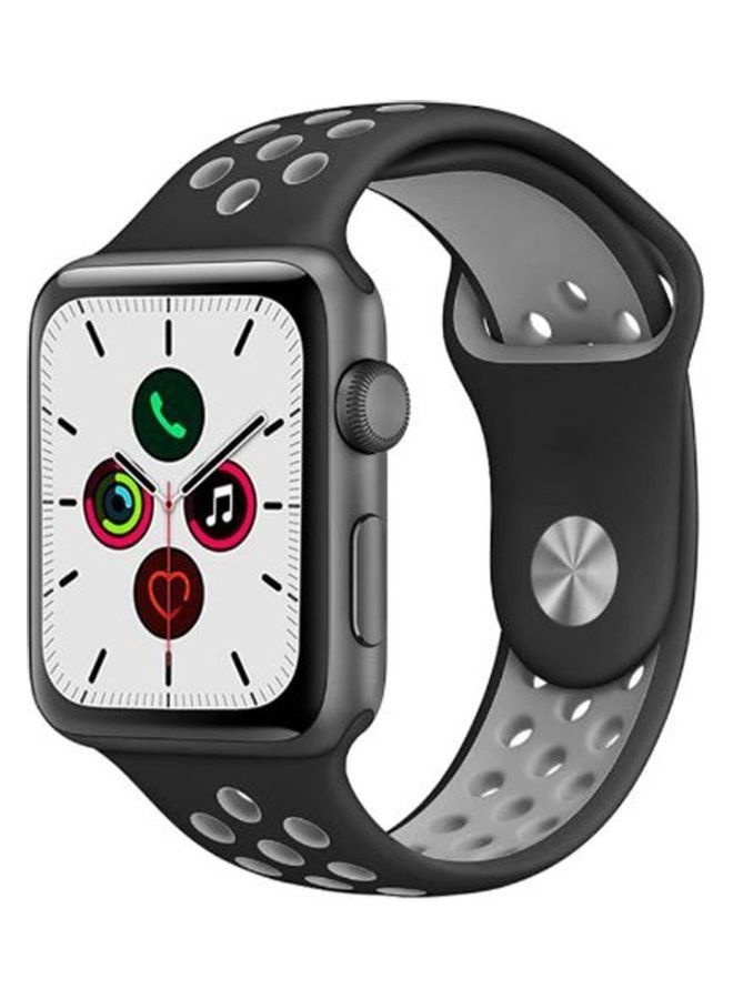 Replacement Strap Watchband For Apple Watch Series 5/6/7 42/44/45mm Black/Grey - Image 2
