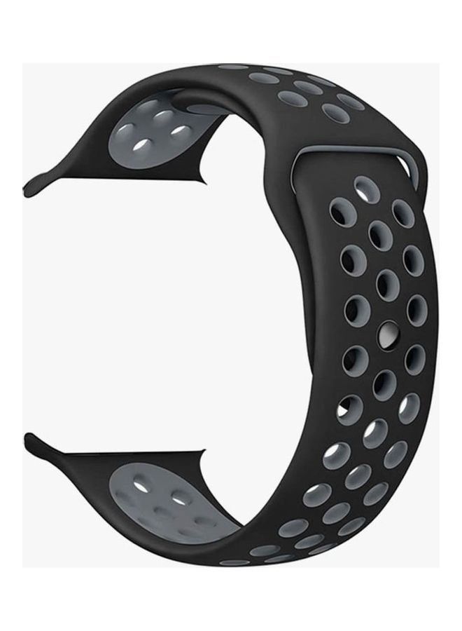 Replacement Strap Watchband For Apple Watch Series 5/6/7 42/44/45mm Black/Grey - Image 1