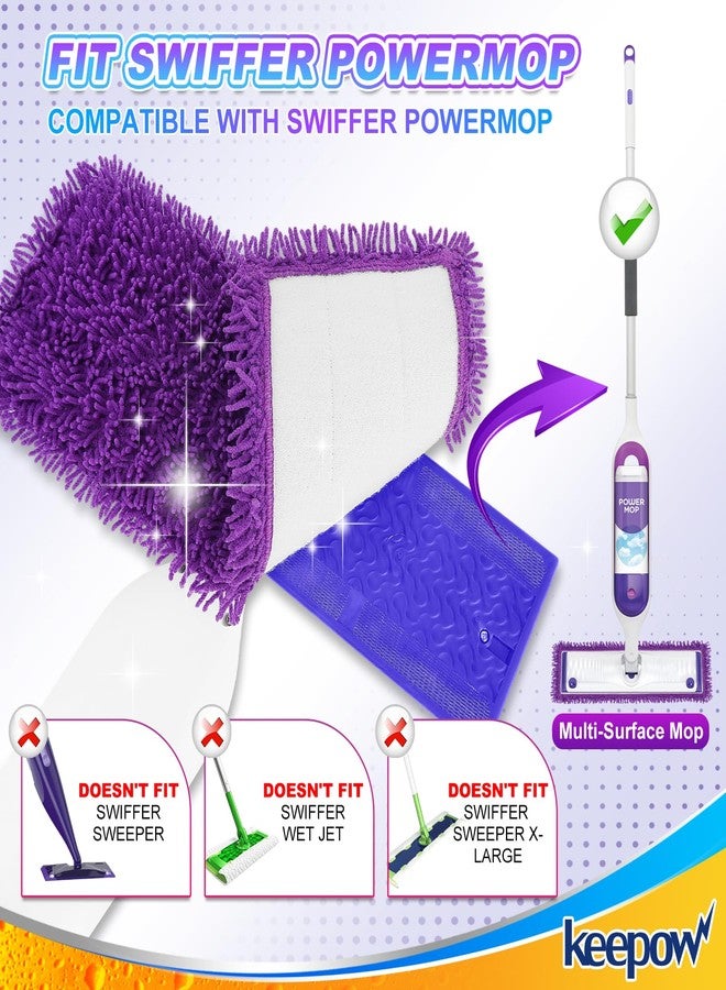 KEEPOW Reusable Power Mop Refill Pads Compatible with Swiffer PowerMop, Microfiber Power Mop Refills, Power Mop Pads for Hardwood Floor Cleaning, 4 Pack (Mop is Not Included) - Image 2