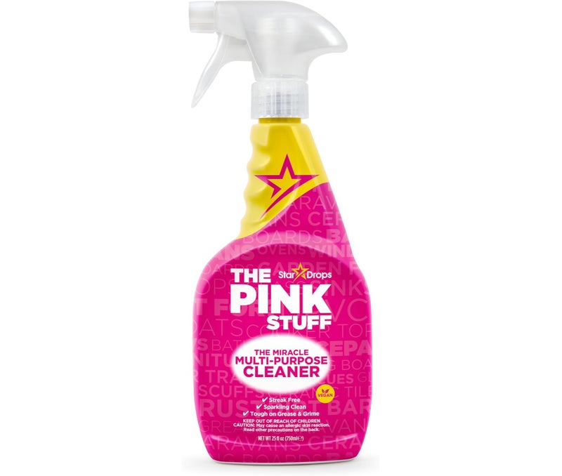 THE PINK STUFF Pink Stuff Miracle Multi Purpose Cleaner Spray 750ml Powerful Stain & Grease Remover for Kitchen Bathroom Glass & Surfaces Streak Free Hard Surface Cleaning Solution - Image 1
