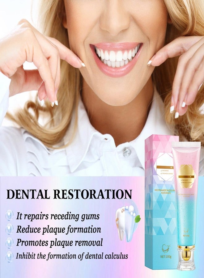YADUO 2Pcs Acssart Radiant Niacinamide Intensive Whitening Toothpaste, Niacinamide White Toothpastes, Remove Tooth Stains, Fresh Breath - Image 4