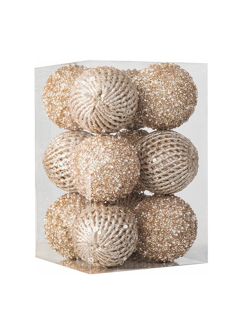 Christmas Tree Ornaments 8cm/10cm Balls 8cm champagne gold -12 Pack - pzsku/Z75304D9D0EA6F7EA3C05Z/45/_/1734014862/b3999720-812a-449e-bfe1-901ca3b4c234