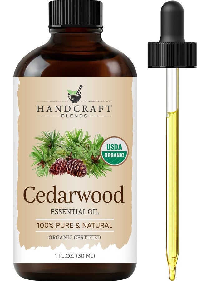 Handcraft Blends Organic Cedarwood Essential Oil - 1 Fl Oz - 100% Pure and Natural - Premium Grade Essential Oil for Diffuser and Aromatherapy - Image 1