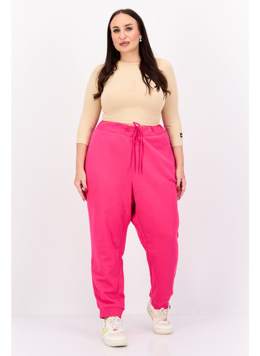 adidas Originals Women Plus Size Training Sweatpants, Dark Pink  - Image 4