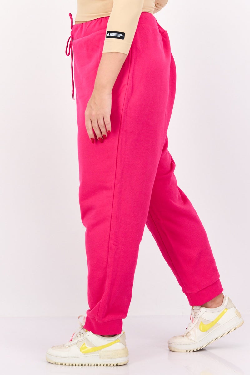 adidas Originals Women Plus Size Training Sweatpants, Dark Pink - Image 2
