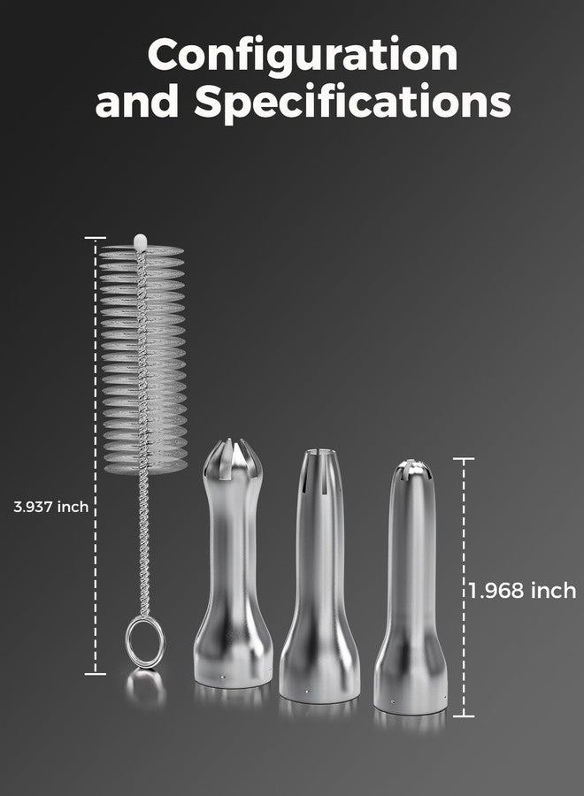 SimCoker موزع فوهات كريمة الخفق العالمي من سيم كوكر، فوهات تزيين لموزع كريمة الخفق، قطع غيار من الفولاذ المقاوم للصدأ 304، متوافق مع معظم خفاقات الكريمة - Image 4