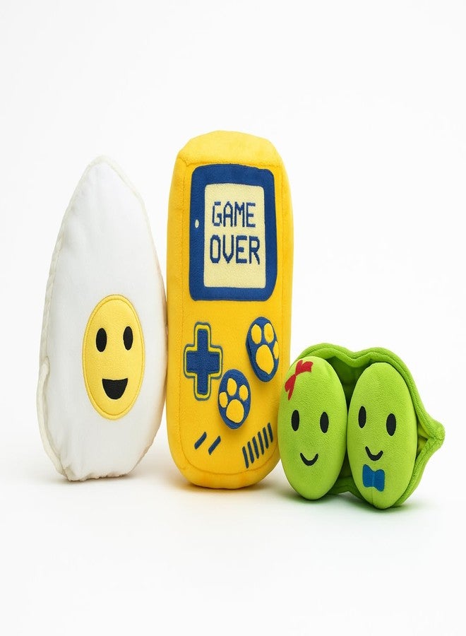 Mutt of Course 3 Plush Toys Combo with Pawtendo, Egg Squeaky & Peas in A Pod Stuffed with Squeakers for Dogs - Image 2