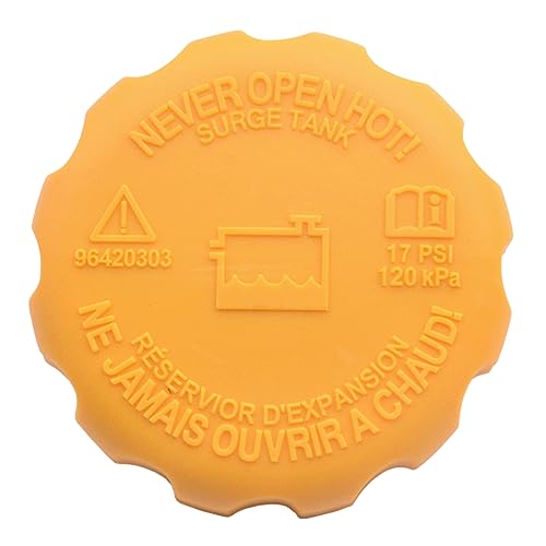 HAOTOM Radiator Coolant Reservoir Recovery Tank Cap Compatible For Chevy Aveo 2004-2011 Aveo5 2007-2011 Pontiac G3 2009-2010 1.6L Engine Coolant Bottle Tank Cap 94539597 96420303 - Image 1