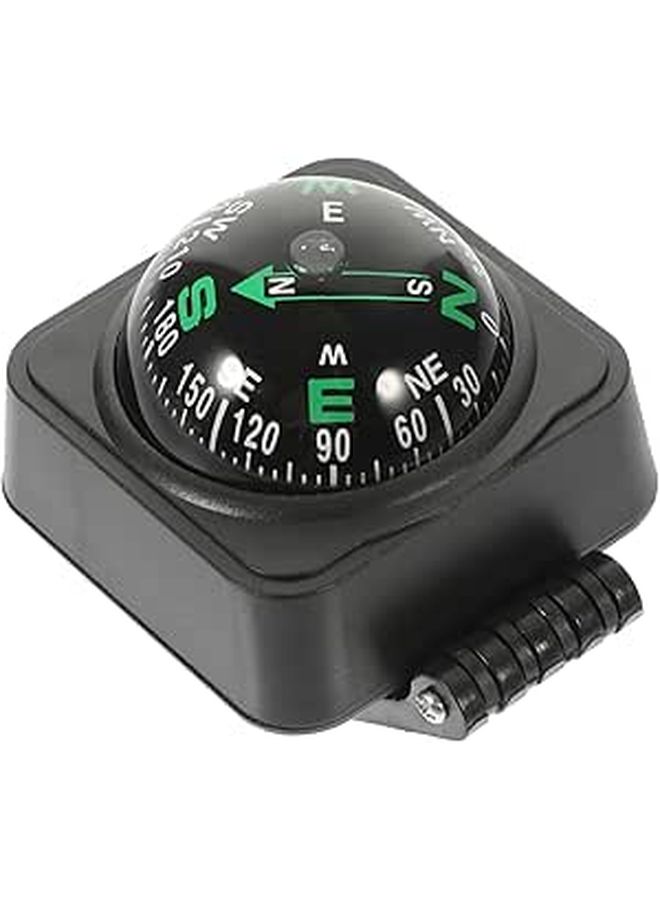 Black 2.6 Inch Car Dashboard Compass Ball for Accurate Vehicle Navigation - Image 1