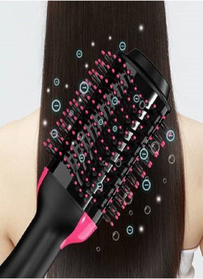 Soft Hair Multifunction Speed Regulation Hot Air Comb Pink/Black  - Image 3