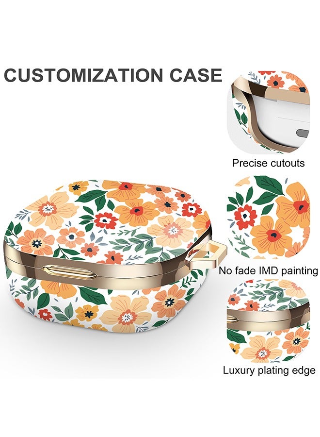 O Ozone Case for Samsung Galaxy Buds 2 Pro (2022) / Galaxy Buds 2 (2021) / Galaxy Buds Pro (2021) / Galaxy Buds Live (2020) Cute Patterns Hard Shell Protective Cover Off white - Image 2