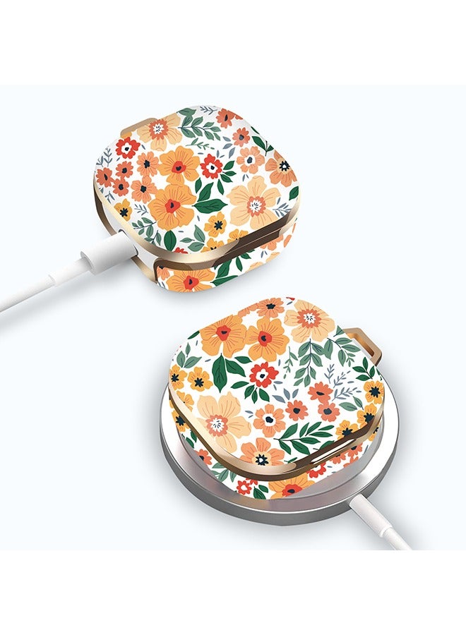 O Ozone Case for Samsung Galaxy Buds 2 Pro (2022) / Galaxy Buds 2 (2021) / Galaxy Buds Pro (2021) / Galaxy Buds Live (2020) Cute Patterns Hard Shell Protective Cover Off white - Image 4