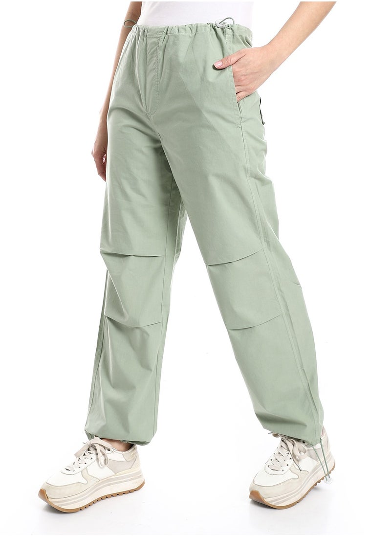 MERCH - Wide Trousers With Elastic At The Waist-BAsil - Image 1