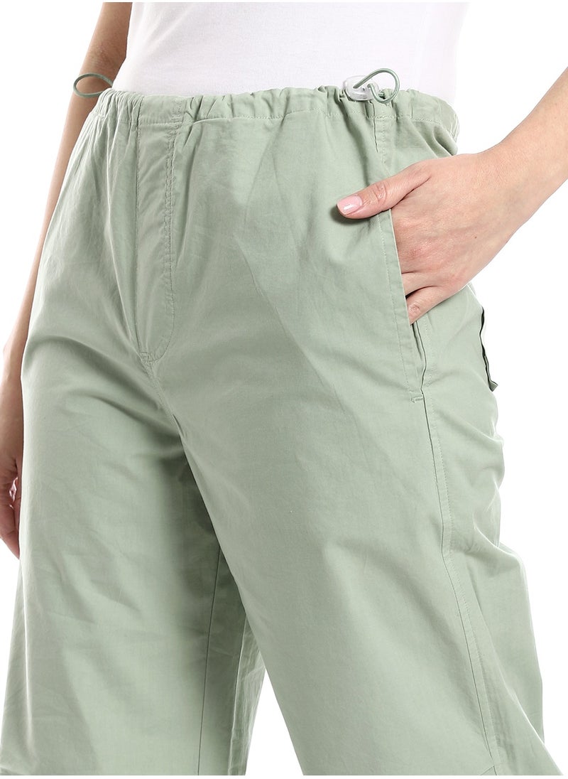 MERCH - Wide Trousers With Elastic At The Waist-BAsil - Image 1