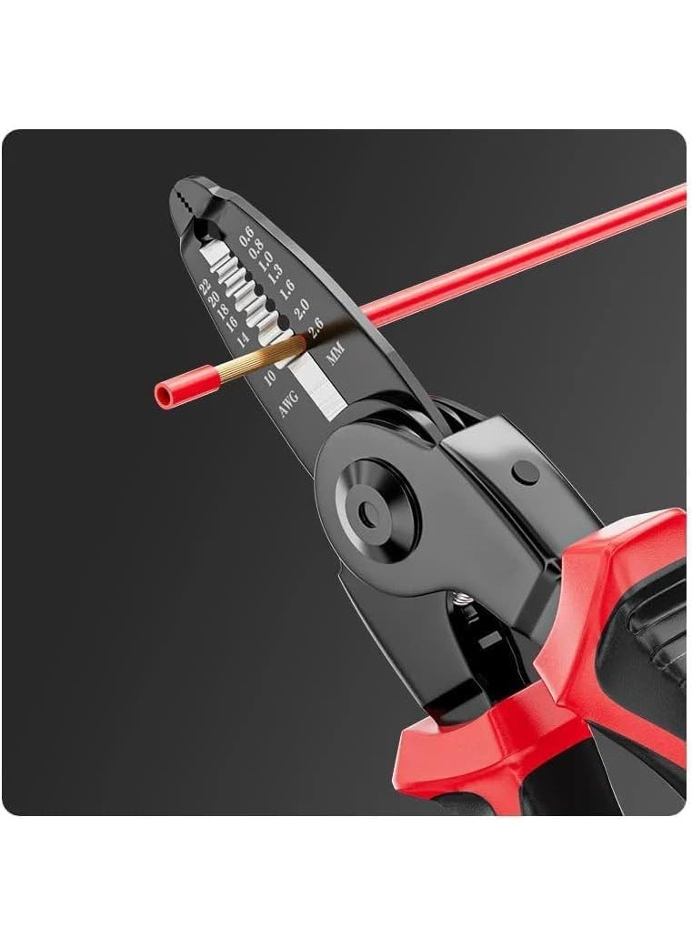 KN ENTERPRISE KN 5 In 1 Tools Multifunctional Interchangeable Plier Set Wire Stripper Crimping Tool Cable Cutter Electrician Scissors and Linesman Pliers All In One Kit with Storage Case  - Image 5
