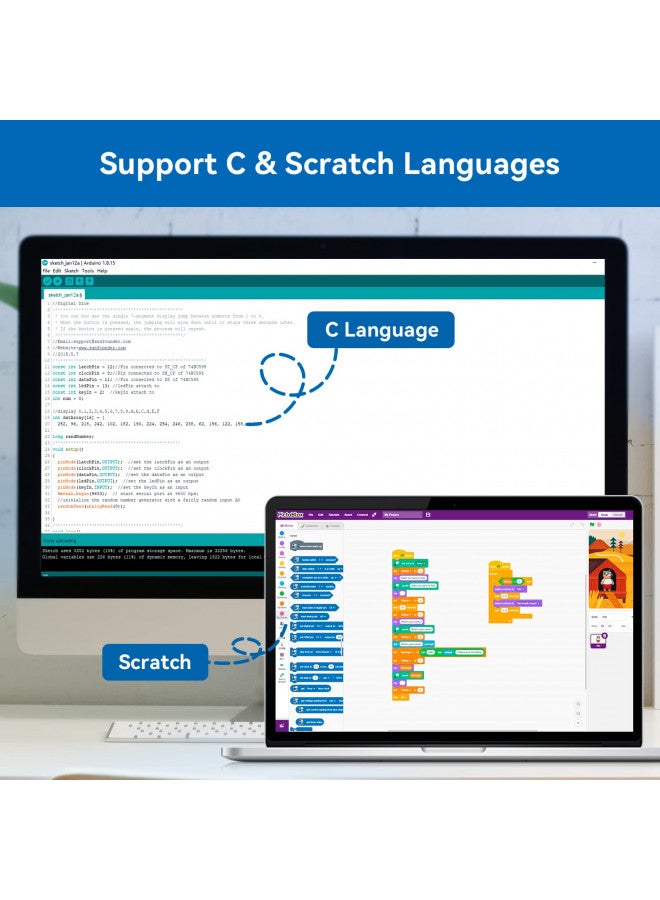 SunFounder مجموعة بدء التشغيل الكاملة من SunFounder متوافقة مع Arduino UNO R3 برمجة Arduino IDE/Scratch مع 42 درسًا تفصيليًا عبر الإنترنت - Image 4
