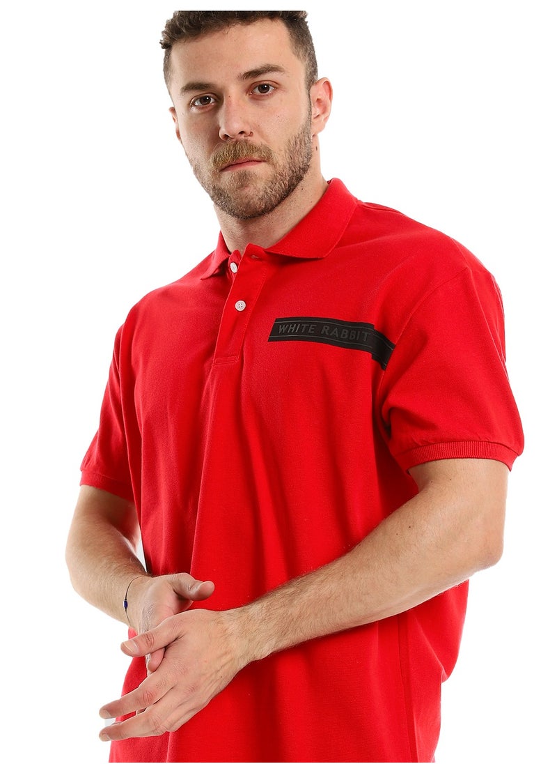 WHITE RABBIT - White Rabbit Plus Size Short Sleeves Pique Polo Shirt - Image 1