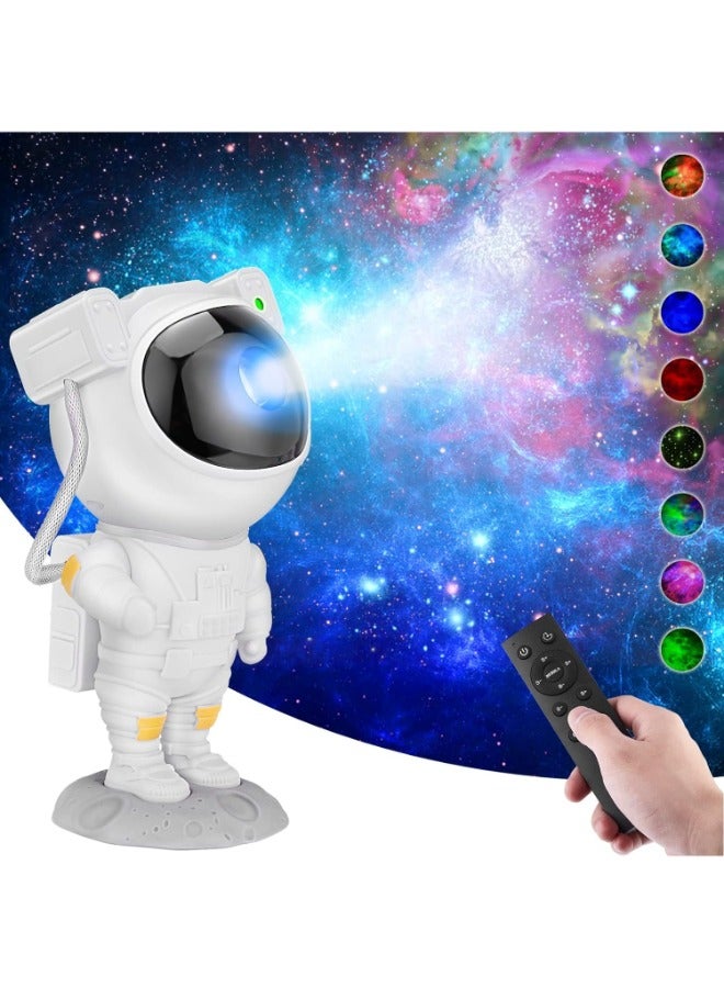 أورلينيك ORLENIC مصباح عرض المجرة على شكل رائد فضاء، إضاءة سماء مرصعة بالنجوم مع سدم، مكبر صوت بلوتوث، ريموت كنترول ومؤقت، تصميم قابل للتعديل 360° لغرف الأطفال، الكبار والحفلات - Image 1