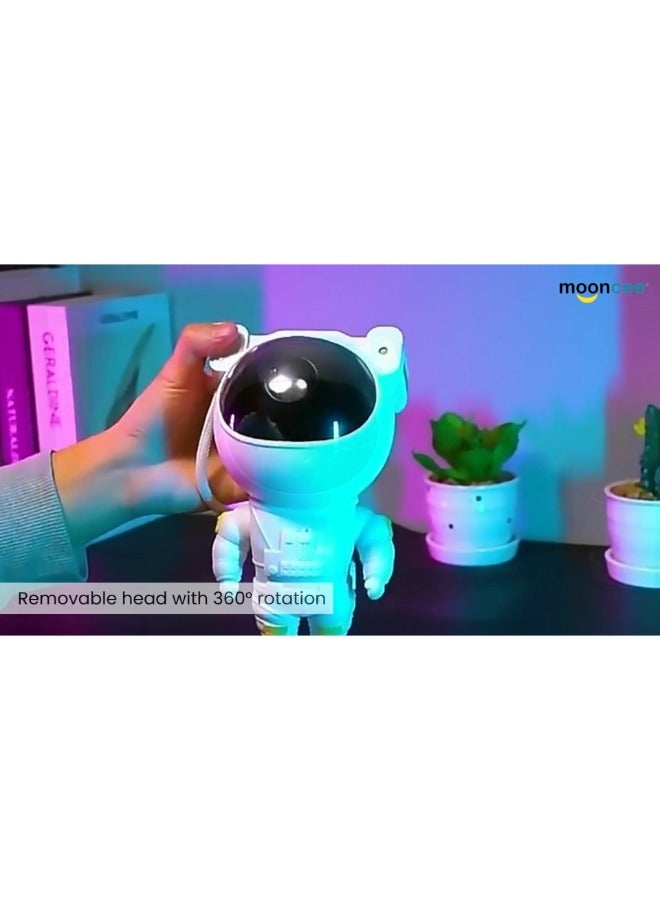 أورلينيك ORLENIC مصباح عرض المجرة على شكل رائد فضاء، إضاءة سماء مرصعة بالنجوم مع سدم، مكبر صوت بلوتوث، ريموت كنترول ومؤقت، تصميم قابل للتعديل 360° لغرف الأطفال، الكبار والحفلات - Image 5