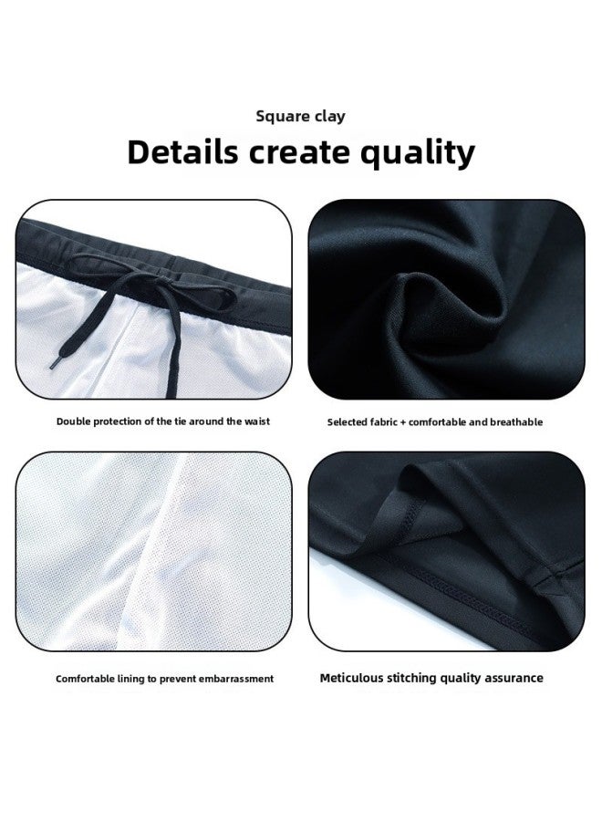 Swimming Trunks Men's Double-layer Sports Plus Size Five-point Trunks Swimming Trunks Quick-drying Hot Spring Swimming Trunks Racing Pants Wholesale-Color:13#-