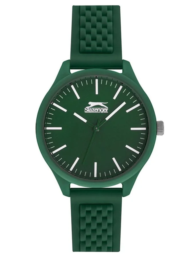 Slazenger Slazenger Unisex 2035 Movement Watch, Analog Display and Silicone Strap - SL.9.6370.3.07, Green