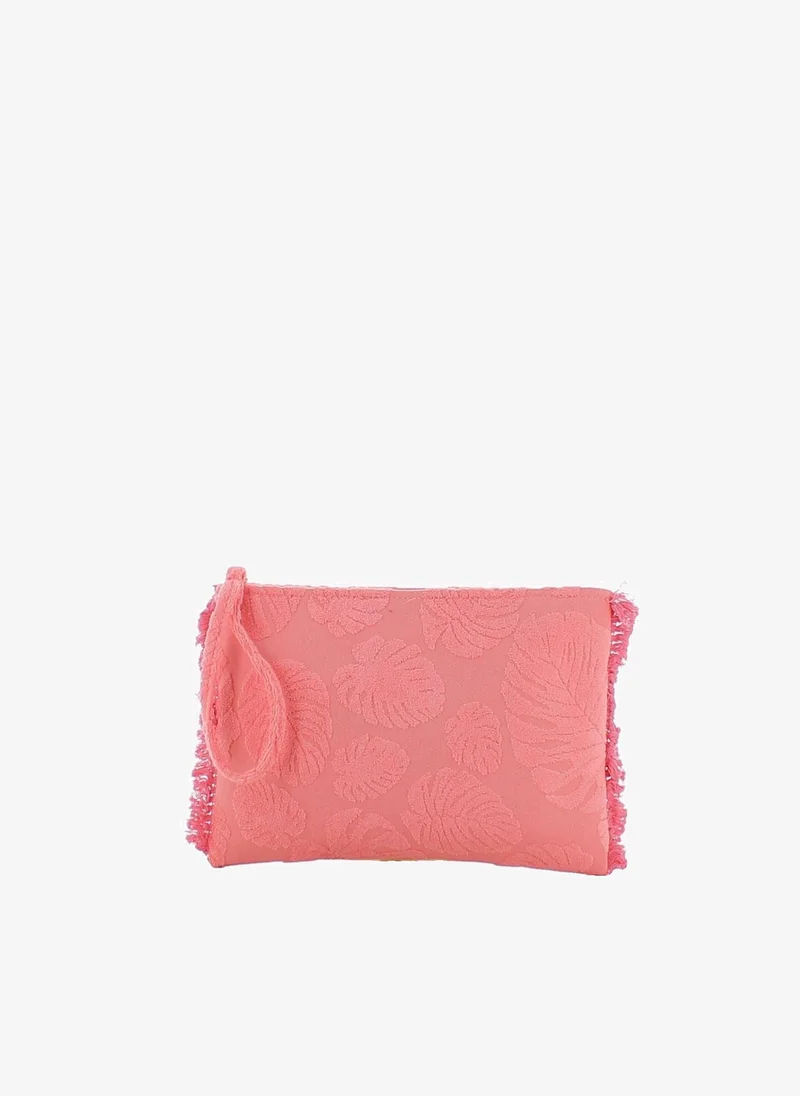 Marina Galanti Marina Galanti Lotzorai Terry-Effect Beauty Case -  Coral