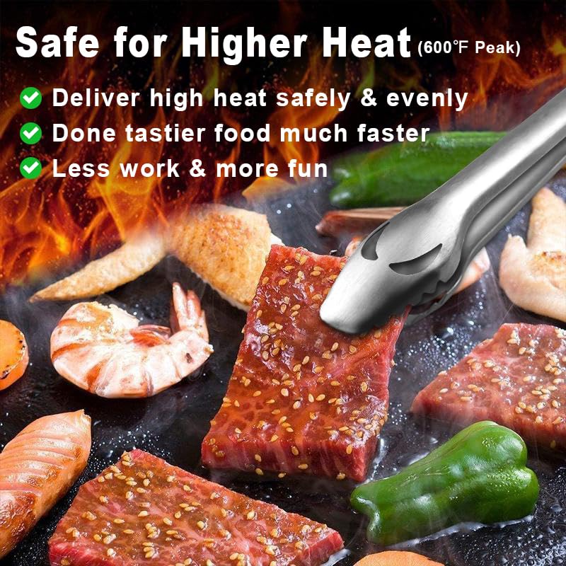 GRILLART BBQ Grill Mats for Outdoor Grill - Nonstick 600 Degree Heavy Duty Grilling Mat (Set of 2) - Reusable BBQ Grill Accessories Sheets -Works on Electric Grill Gas Charcoal BBQ - Gifts for Men Dad - Image 5