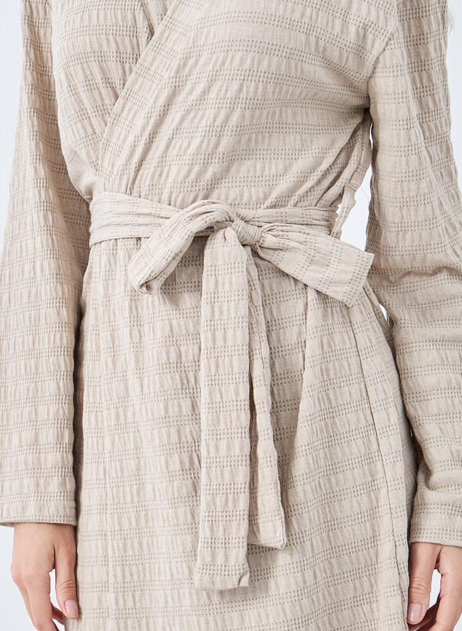 Styli Textured Jersey Broad Edge Robe - Image 3