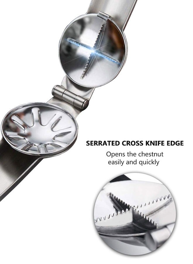 وهاواي Nutcracker Chestnut Clip Nut Cracker Sheller Walnut Pliers Stainless Steel Nut Opener Plier Kitchen Tools Multifunctional Quick Metal Plier for All Nuts - Image 4