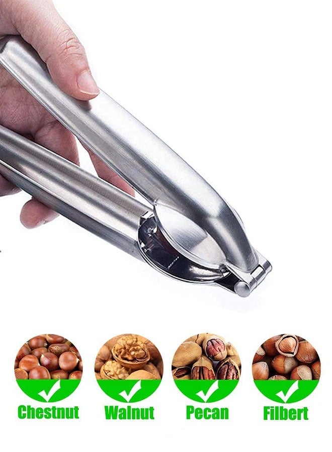 وهاواي Nutcracker Chestnut Clip Nut Cracker Sheller Walnut Pliers Stainless Steel Nut Opener Plier Kitchen Tools Multifunctional Quick Metal Plier for All Nuts - Image 5