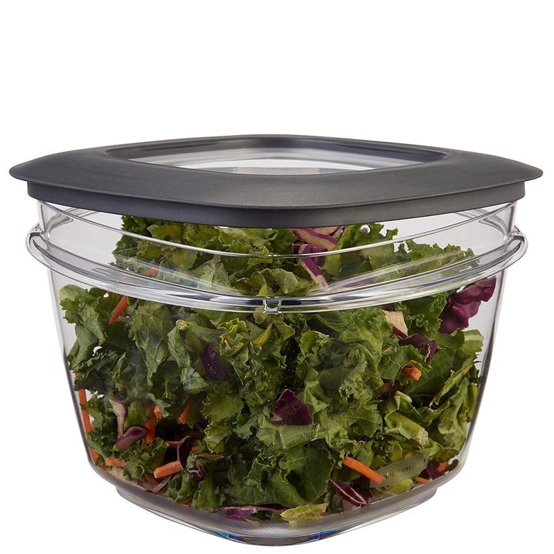 رابر ميد Rubbermaid Premier Easy Find Find Lids 7-Cup Prep and Food Storage Container Gray | BPA Free and Stain Resistant - Image 2