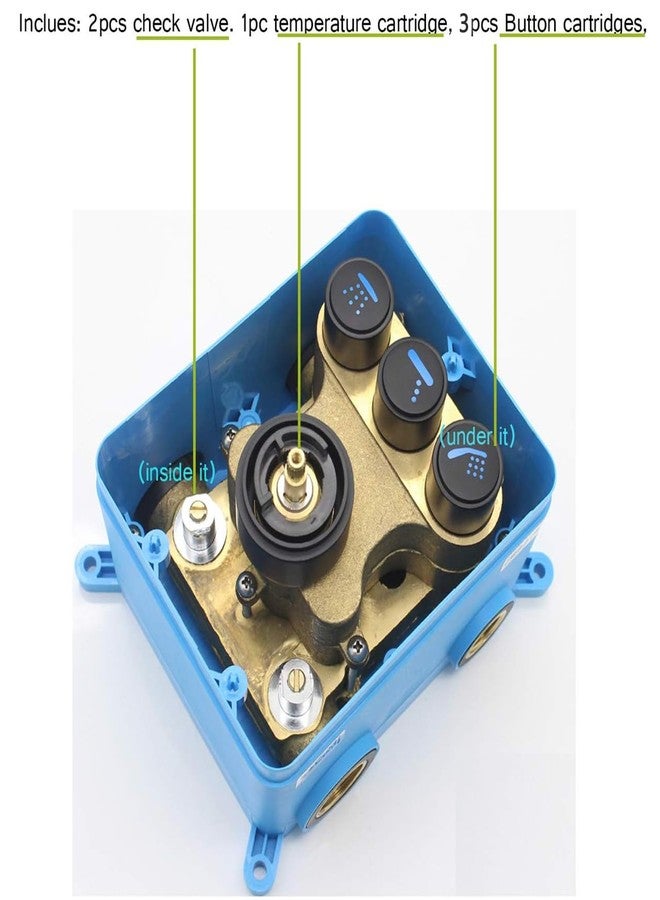Enga Only Compatible with Enga Push Button Diverter Cartridge Replacement Kit - 1x Temperature Cartridge + 2x Check Valves + 3x Button Cartridges - Image 3