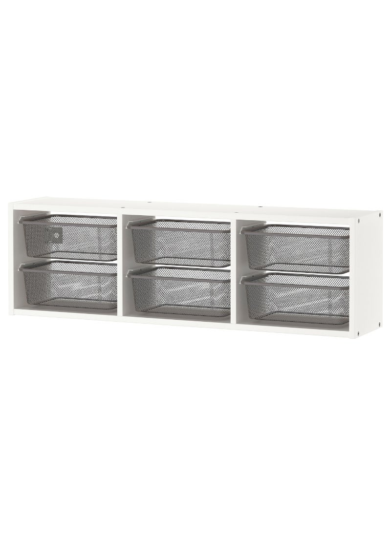 Wall Storage, White & Dark Grey, 99X21X30 Cm - pzsku/Z75317DF900CC7D4033E6Z/45/_/1718364849/c8552b09-d2f9-4971-8e6b-e213578004a9