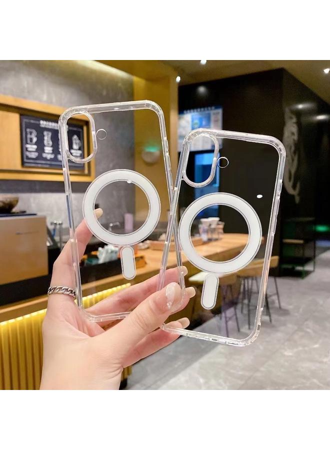 S-TOP Case For iPhone 16 Pro Max Large Hole Camera MagSafe Magnetic Clear Acrylic TPU Case - Image 2