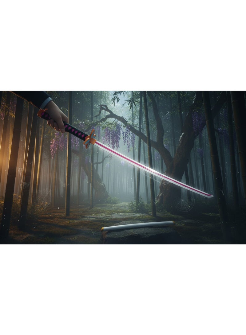 O8.design Anime | Shinobu Kocho's Sword Replica (1:1 Scale) | High-Quality Carbon Steel, Non-Sharpened Prop for Cosplay & Collectors - Image 2