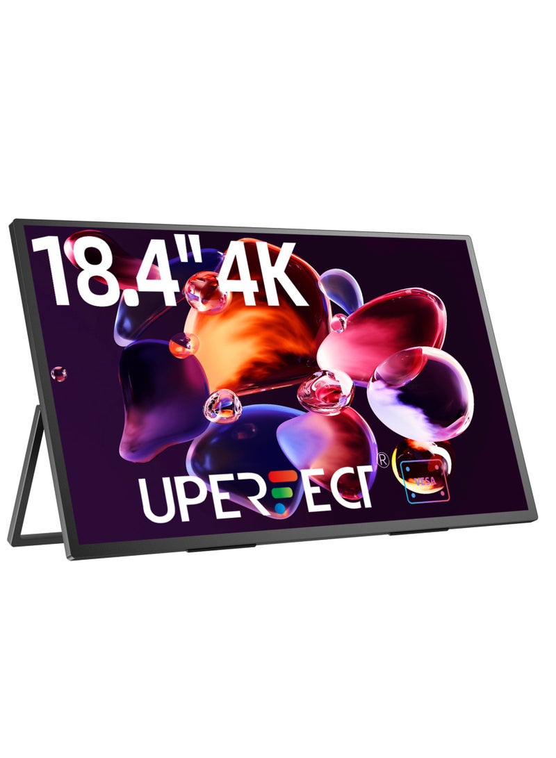 أوبيرفكت شاشة الألعاب المحمولة UPERFECT 18.4 بوصة HDR 4K 3840*2160 HDR 4K أو الكمبيوتر المحمول/الهاتف/وحدة التحكم في الألعاب، قابلة للتركيب VESA - Image 1