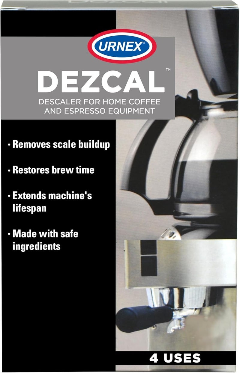 Urnex Descaling Powder Solution - 4 Uses - Activated Scale Remover for use with Keurig 1.0/2.0, Home Coffee and Espresso Machines, Kettles, Garment Steamers - Image 1