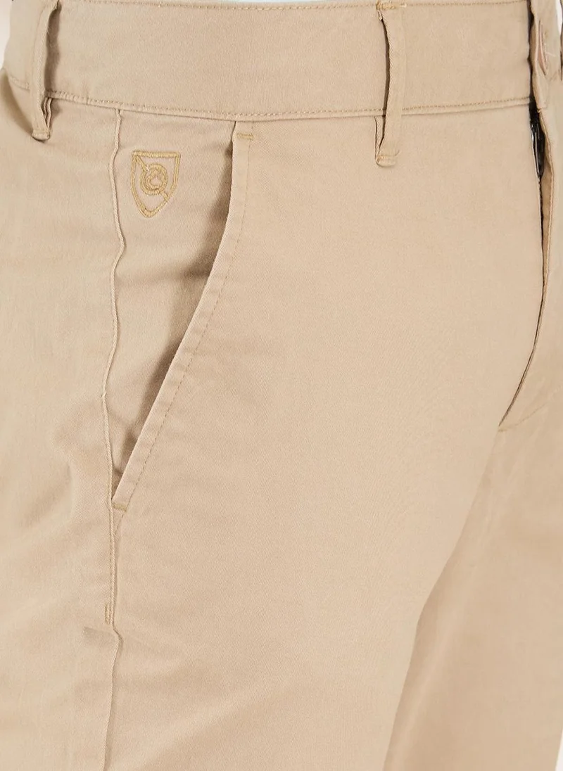 Being Human KHAKI Men Slim Fit Mid-Rise Regular Trouser for Men | Best Price UAE