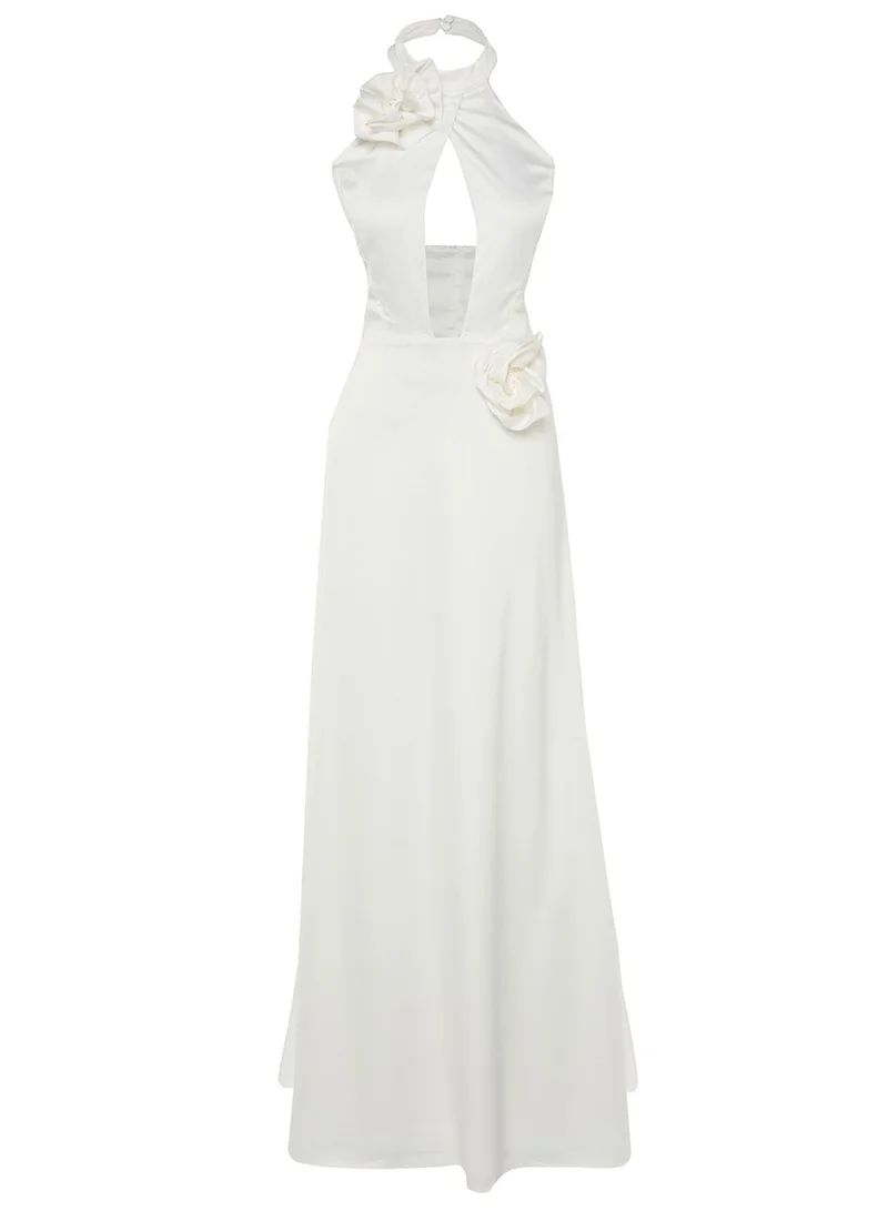 trendyol Halter Neck Skater Bridal Dress