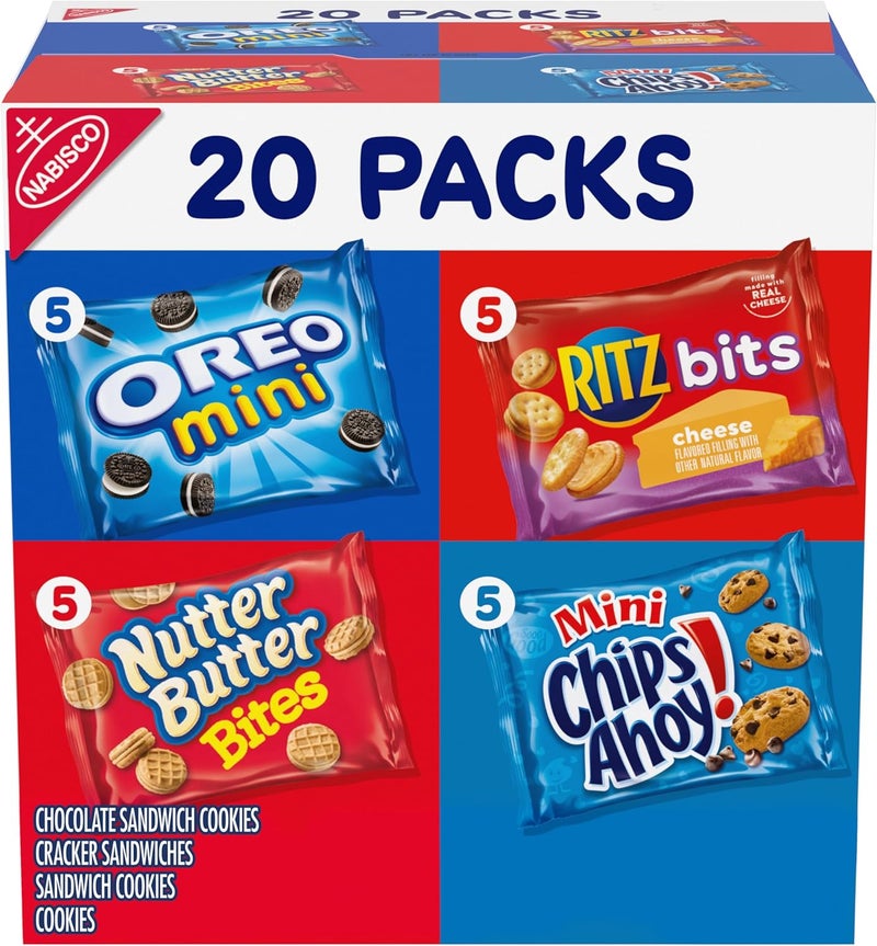Nabisco Variety Pack Classic Mix - 20 Snack Packs - Image 1