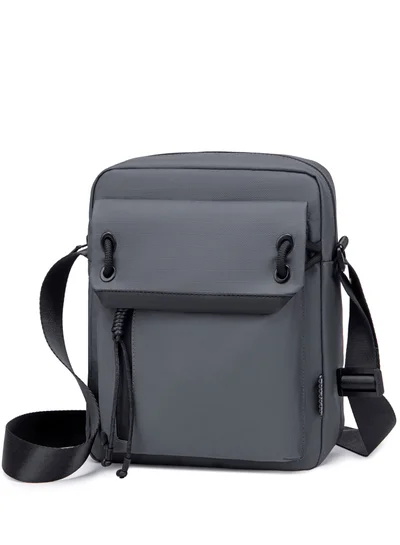 أركتيك هانتر Premium Unisex Side Bag 11 inch Water Resistant Polyester Anti Theft Sling Bag for Men and Women on Travel Business Office K00527 Grey