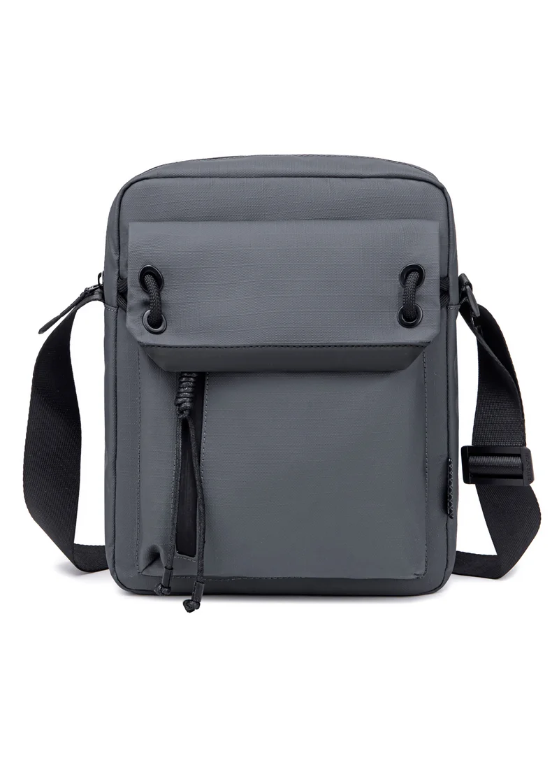 أركتيك هانتر Premium Unisex Side Bag 11 inch Water Resistant Polyester Anti Theft Sling Bag for Men and Women on Travel Business Office K00527 Grey