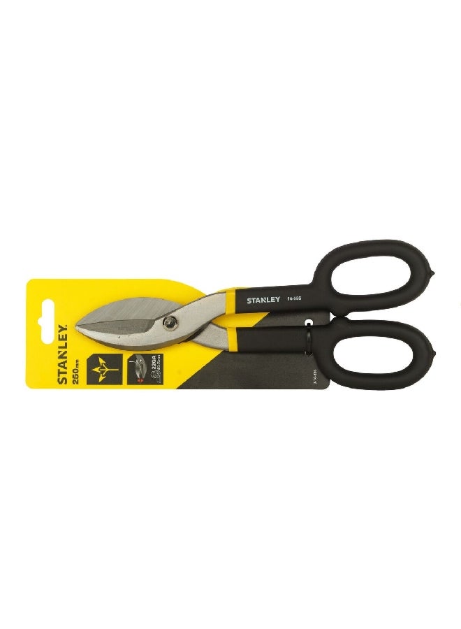 Stanley Non-Slip Grip Straight Bi-Material Tin Snips Black and Silver 250 mm 2-14-556 - Image 5