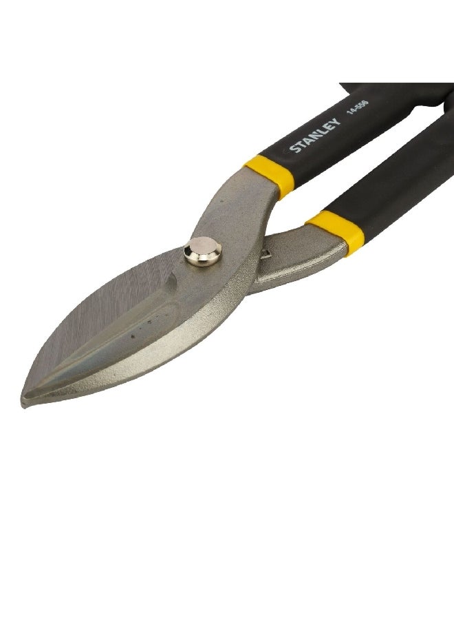 Stanley Non-Slip Grip Straight Bi-Material Tin Snips Black and Silver 250 mm 2-14-556 - Image 3
