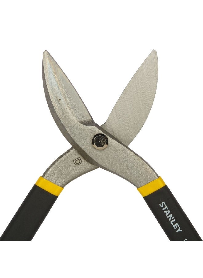 Stanley Non-Slip Grip Straight Bi-Material Tin Snips Black and Silver 250 mm 2-14-556 - Image 4