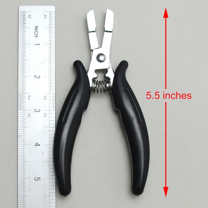 BLUPLE Fusion Bond Crusher Tool for Keratin Hair Extensions Pliers for Micro Rings Beads, Black Hair Extensions opener and Removal Tool, Professional Hair Extension Tool (1pc Black) - Image 5