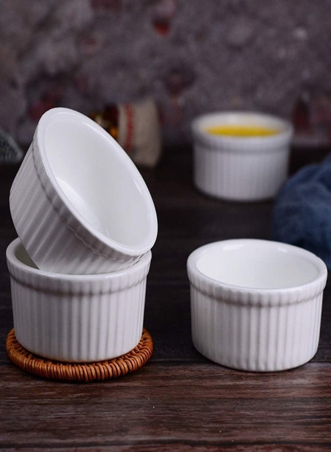 AKDC Lawei - Set Of 12 Porcelain Souffle Cups Muffin Cupcakes Pudding 3.5" - Image 5