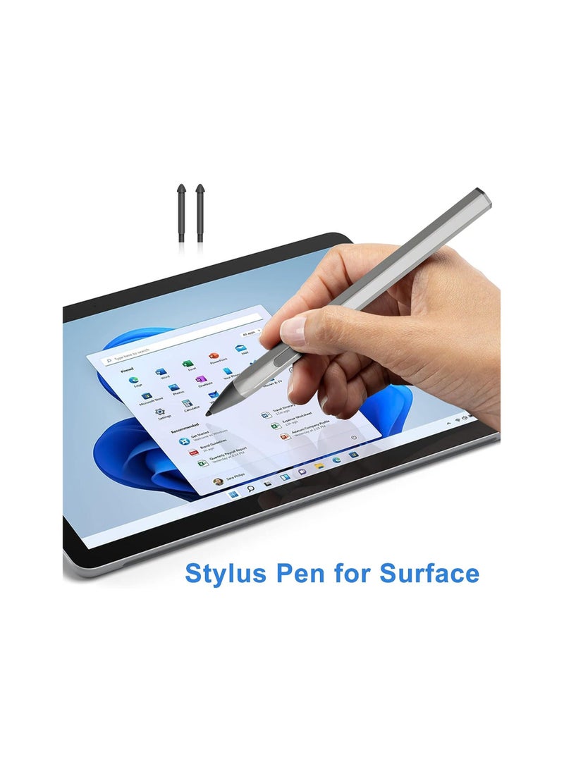 Stylus Pen, Fit for Microsoft Surface Pro 9/8/X/7/6/5/4, Surface Go, Surface Book, Surface Laptop, Surface Studio, Magnetic Adsorption, Palm Rejection, 4096 Pressure Pencil for HP, ASUS(with 2 Nibs) - Image 1